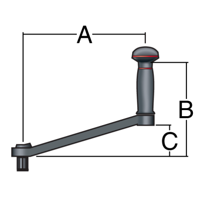 Harken Carbo OneTouch Winschkurbel