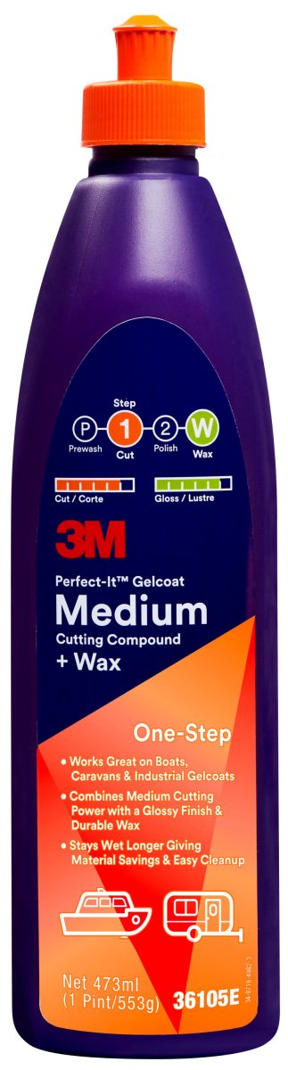 3M™ Perfect-It™ Gelcoat Medium Cutting Compound + Wax 473 ml
