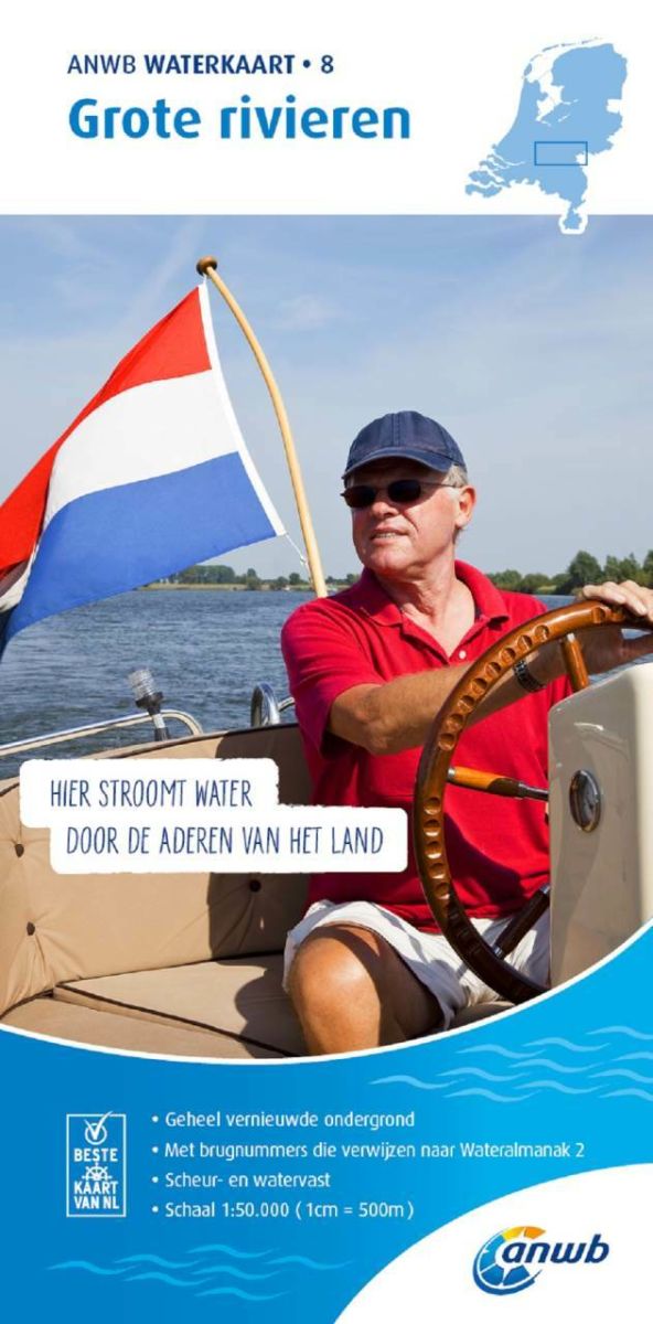 ANWB Waterkaart 8 Grote Rivieren 