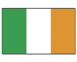 De que color es la bandera de irlanda