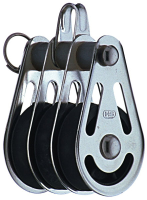 Sprenger Gleitlagerblock Edelstahl 10 mm 3 Rollen, Bügel Sprenger Gleitlagerblock Edelstahl 10 mm 3 Rollen, Bügel