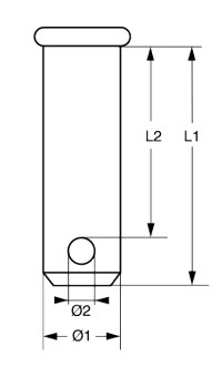 Lindemann Steckbolzen 2er Pack 10 x 22 mm