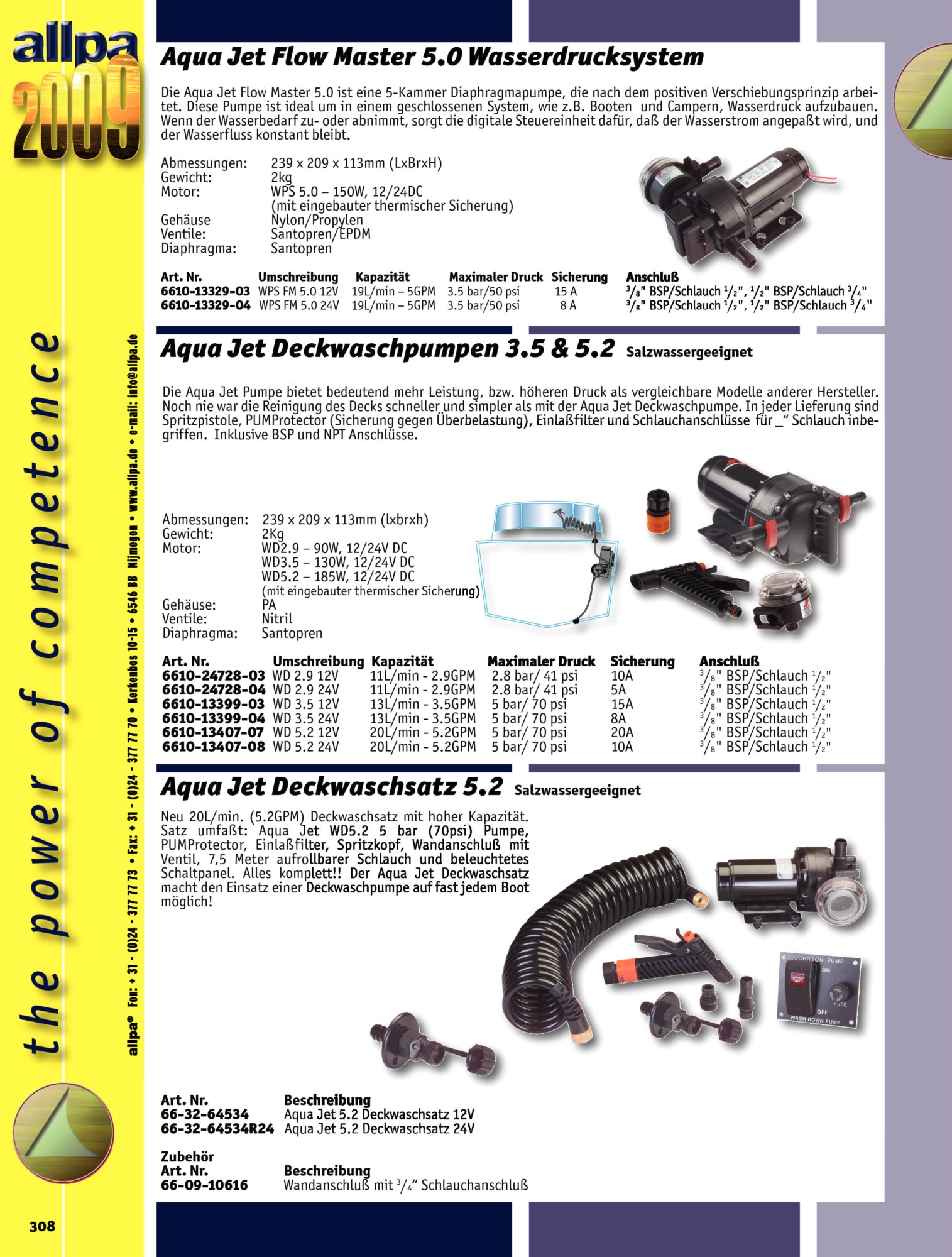 SPX Flow Johnson Aqua Jet WD 5.2 Deckwaschpumpen-Set  20L/min.