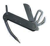 Lindemann Seglermesser aus Edelstahl mit 2 Klingen, Schäkelöffner, Marlspieker, Dosenöffner Lindemann Seglermesser aus Edelstahl mit 2 Klingen, Schäkelöffner, Marlspieker, Dosenöffner