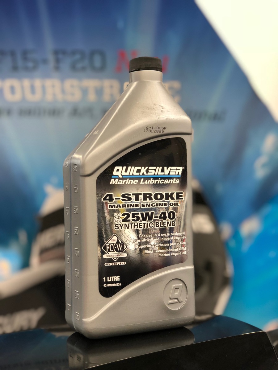 Quicksilver Synthetic Blend 4-Takt 25W40 Aussenborderöl 1L Flasche