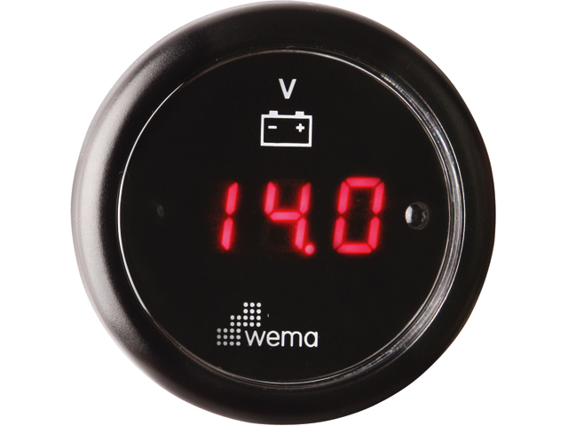 Wema Anzeige Voltmeter LED schwarz