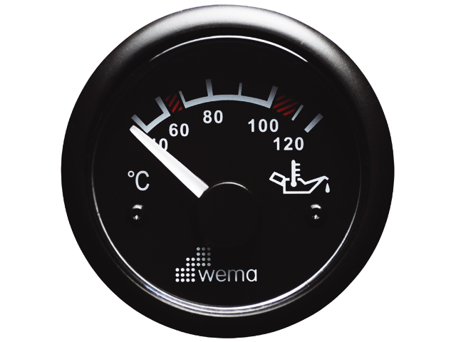 Wema Anzeige Öltemperatur schwarz