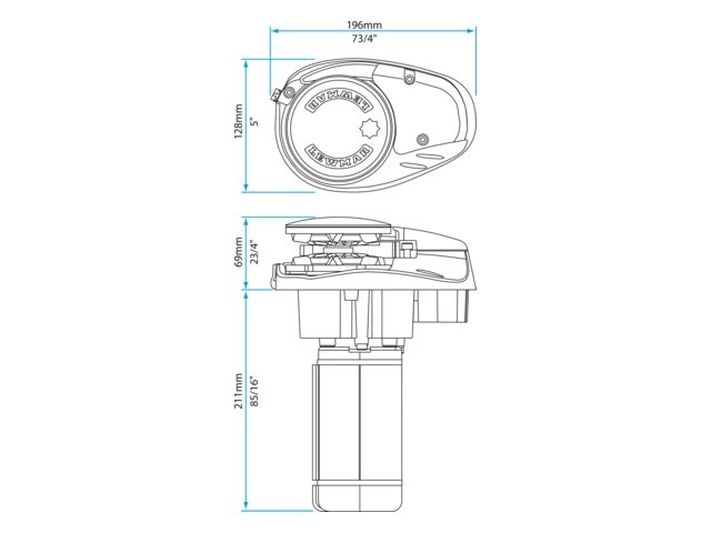 Lewmar Ankerwinde V700 Kettenspill 6mm 320W 