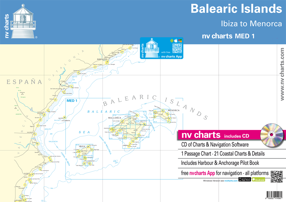NV Charts Atlas Spain · ES 2 · Balearic Islands · Ibiza to Menorca 2024 NV Charts Atlas Spain · ES 2 · Balearic Islands · Ibiza to Menorca 2024