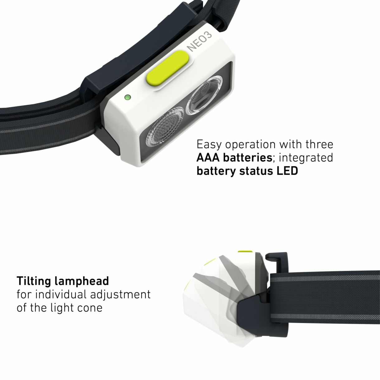 LED LENSER® Stirnlampe NEO3 Black / Blue