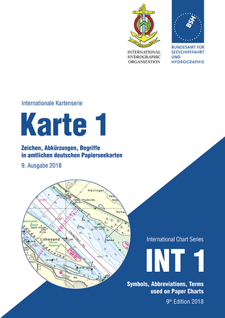 Zeichen, Abkürzungen, Begriffe in amtlichen deutschen Papierseekarten (Karte 1/INT 1)