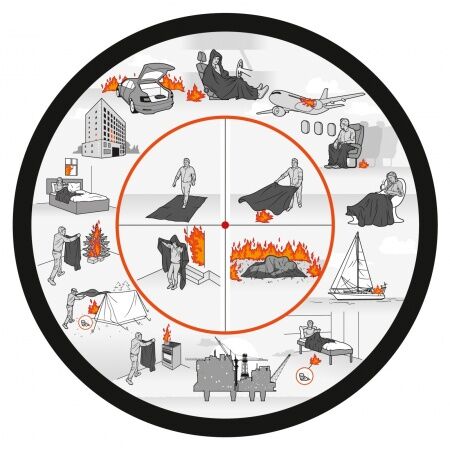 ASK THE FOX Feuerschutzdecke & Feuerlöschdecke COSY FOX schwarz