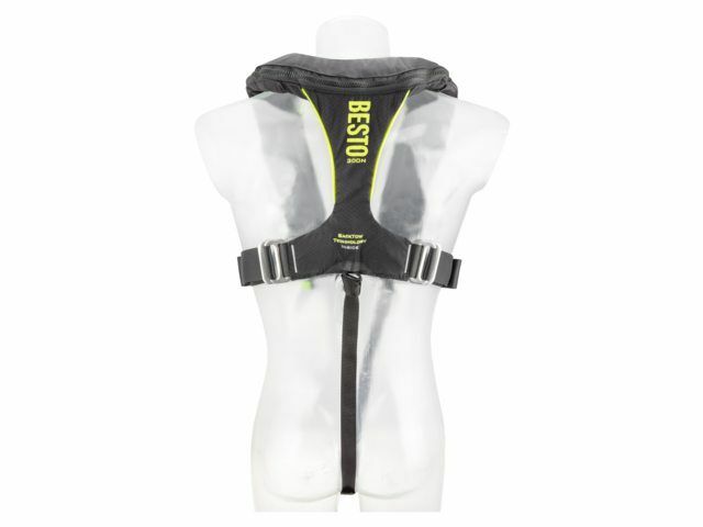 Besto Rettungsweste Ultimate BackTow 300N schwarz/gelb-highvisible