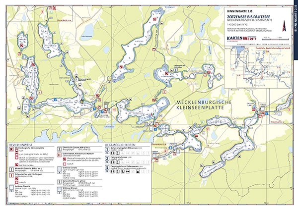 Kartenwerft BINNENKARTEN ATLAS 2 Mecklenburgische Seenplatte 