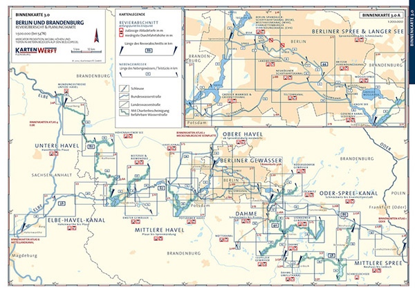 Kartenwerft BINNENKARTEN ATLAS 3 Berlin und Brandenburg 