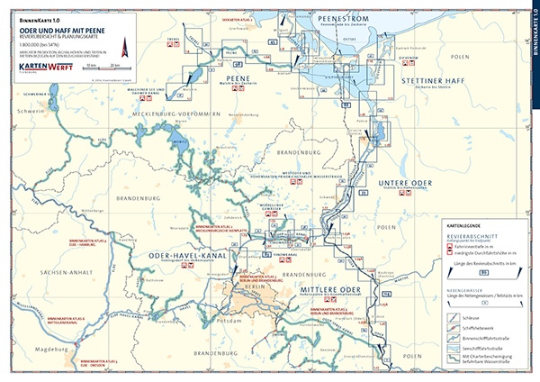Kartenwerft BINNENKARTEN ATLAS 1 Oder und Haff mit Peene 