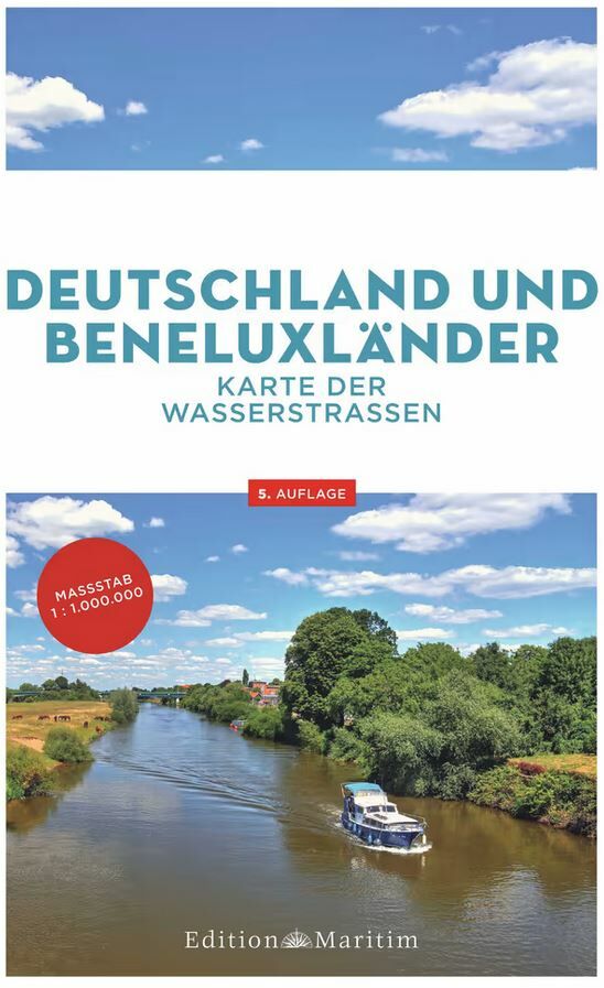 Delius Klasing Karte der Wasserstraßen: Deutschland und Beneluxländer