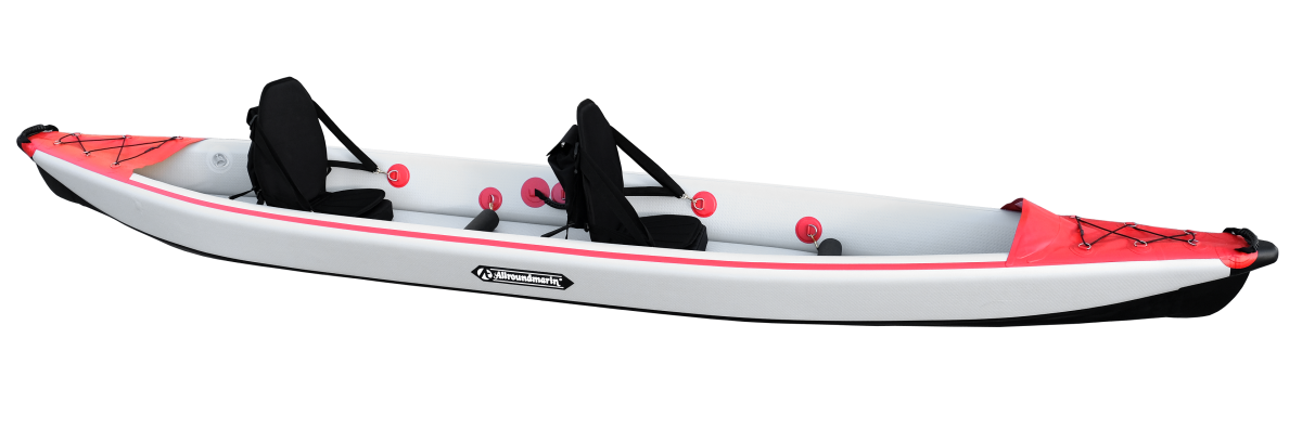 Allroundmarin Hartluftkajak Force L - Doppel-Kajak - Rot/Grau *Aktion*