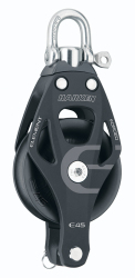 Harken Element Block 45 mm einfach mit Wirbel und Hundsfott 6231