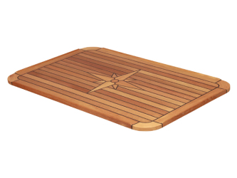 Eude Teak Tischplatte Classic soft 37 x 60cm 75880010