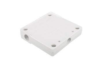 Außenborder-Halterung für Reling 25 mm weiß Außenborder-Halterung für Reling 25 mm weiß
