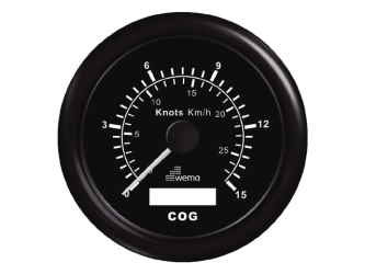 Wema GPS-Speedometer Analog schwarz 60kn/110km 21352117