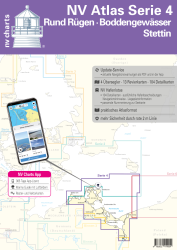 NV Charts Atlas Serie 4, Rund Rügen - Boddengewässer - Stettin 2024 1704