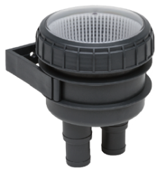 Allpa Kunststoff Kühlwasserfilter Ø19-25mm, mit Wandhalterung & Klarsicht-Deckel 150l/min Allpa Kunststoff Kühlwasserfilter Ø19-25mm, mit Wandhalterung & Klarsicht-Deckel 150l/min