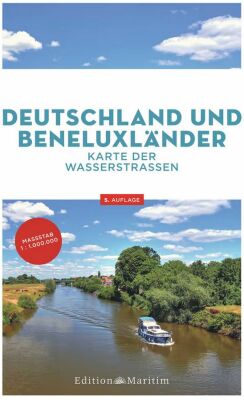 Delius Klasing Karte der Wasserstraßen: Deutschland und Beneluxländer