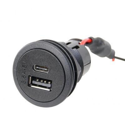 Lindemann USB Einbau Doppel-Ladesteckdosen USB A & USB C QG02463