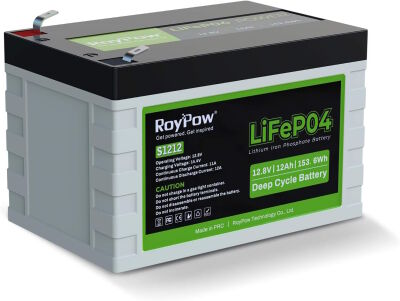 RoyPow LiFePO4 Lithium-Batterie 12V 12Ah 567608