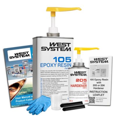 West System A-Pack 1kg 105 Harz + 200g 205 schneller Härter *komplett Set* 105/205A-INONE