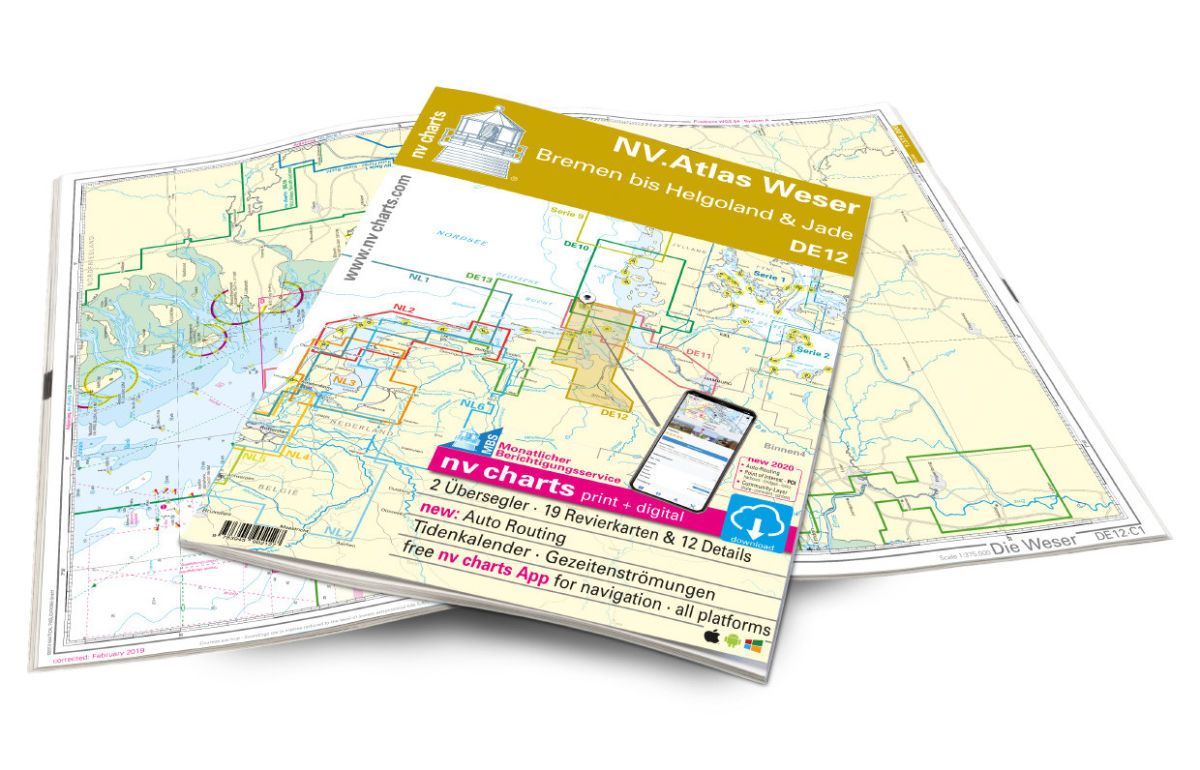 NV Charts DE 12 - NV.Atlas Weser - Bremen bis Helgoland & Jade 2024