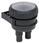 Allpa Kunststoff Kühlwasserfilter Ø19-25mm, mit Wandhalterung & Klarsicht-Deckel 150l/min