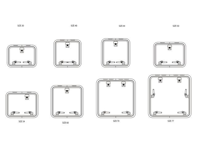 Lewmar Medium Profile Luke Größe 77 770 x 770 mm 