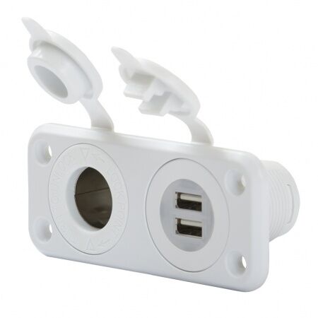 Marinco USB Einbau Doppel-Ladesteckdose Weiß Marinco USB Einbau Doppel-Ladesteckdose Weiß