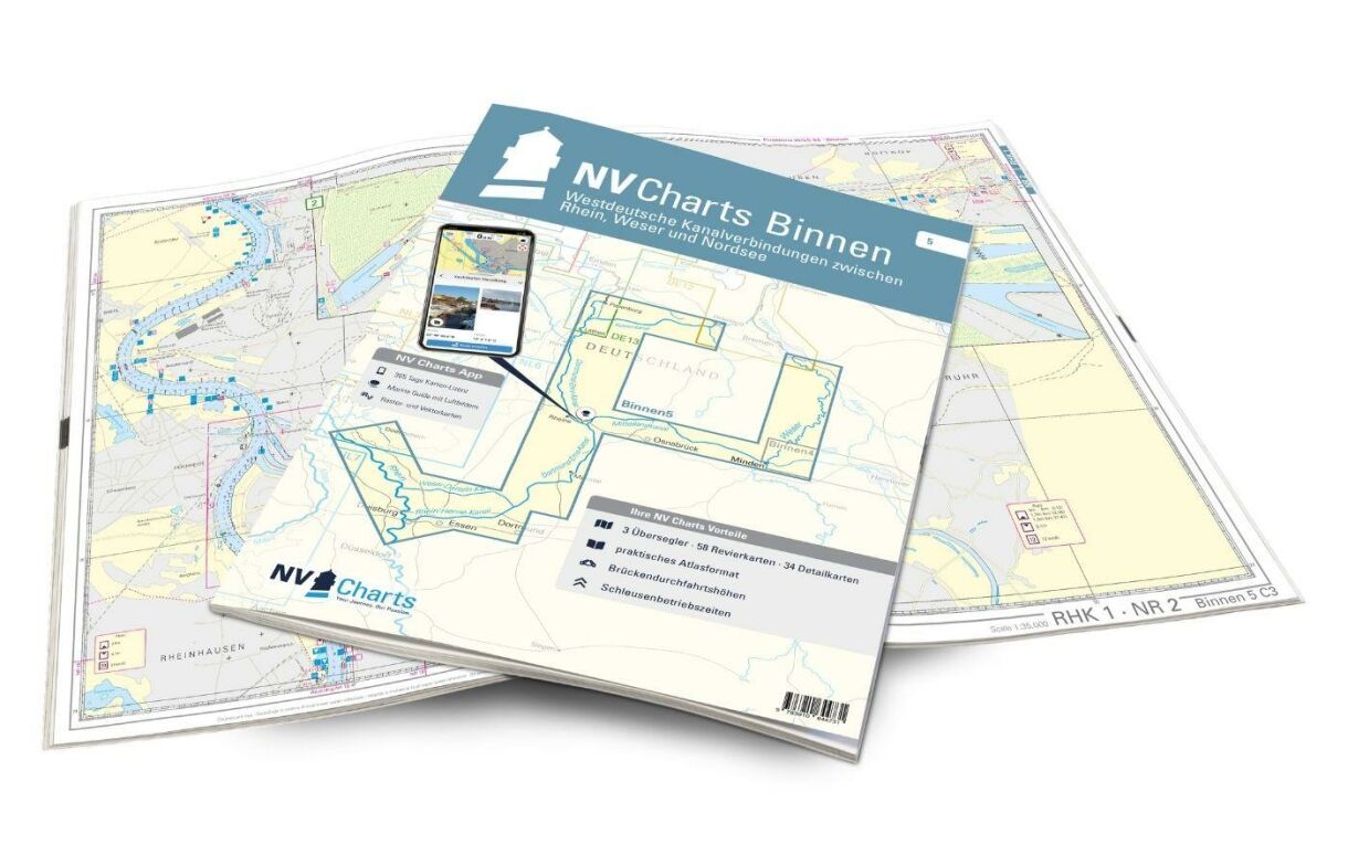NV Charts Atlas Binnenband 5 Kanalverbindungen zwischen Rhein, Weser und der Nordsee