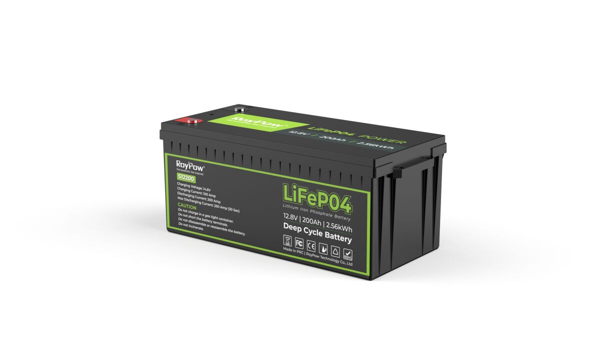 RoyPow LiFePO4 Lithium-Batterie 12V 200Ah Serie S