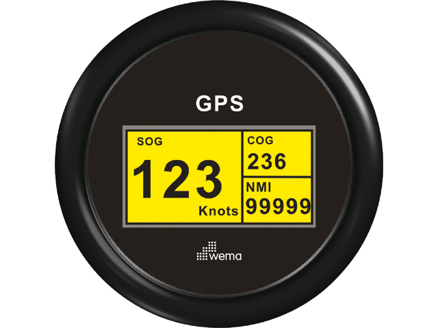 Wema GPS Tachometer, 15Kn/27km, Weiß